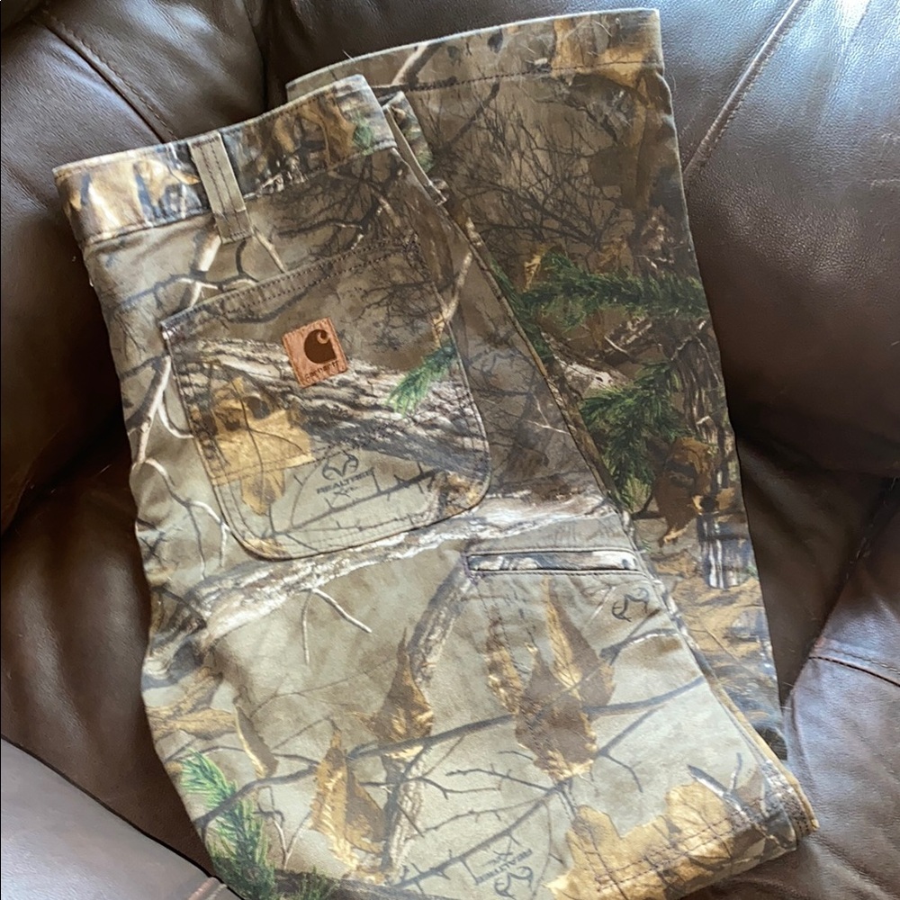 Carhartt Woodland real tree Camo Pants size 34x30